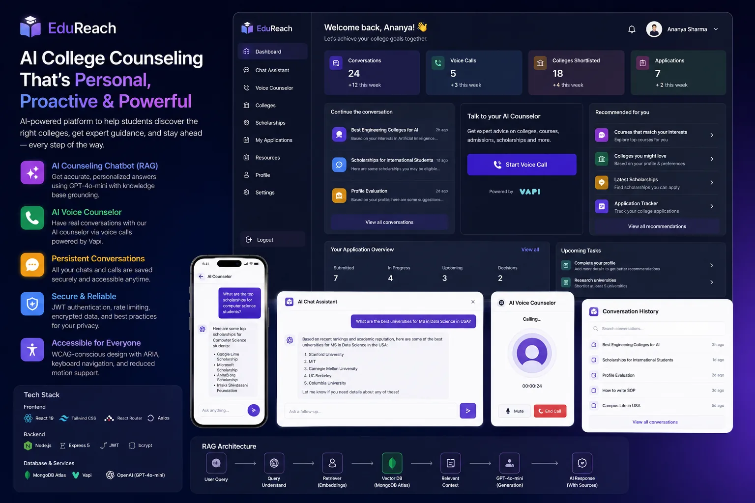 EduReach — AI College Counseling Platform